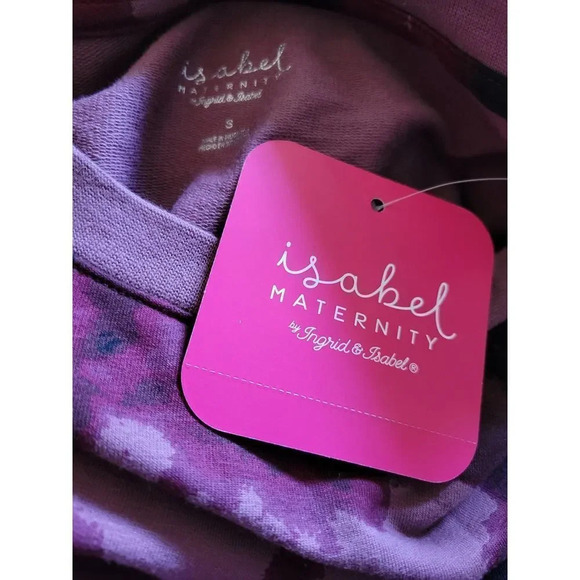 Isabel maternity by ingrid & Isabel maternity Burgundy Tie-Dye pullover sweater  - Picture 5 of 7